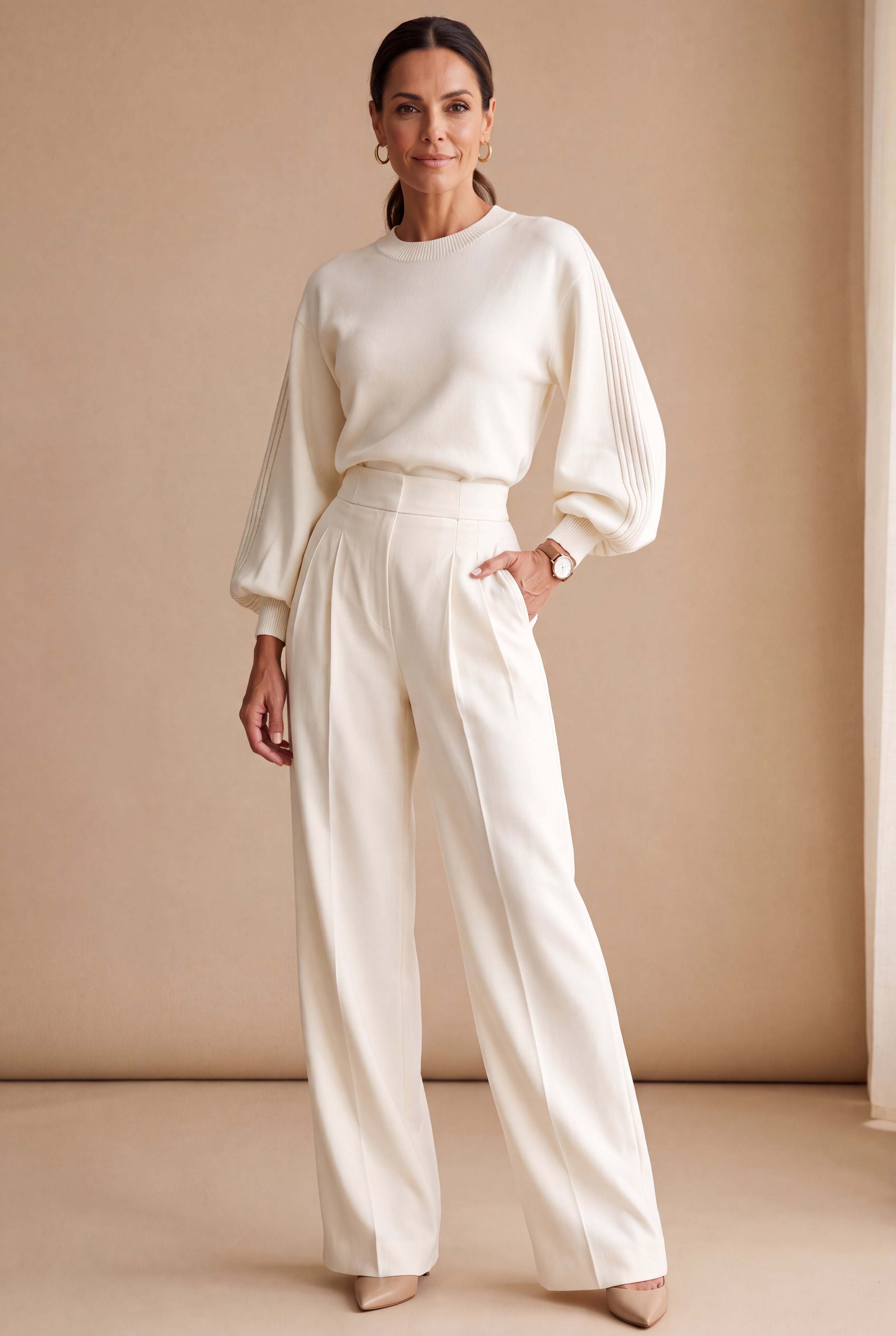 Aurevella – Women’s Jumper and Wide-Leg Trousers Set