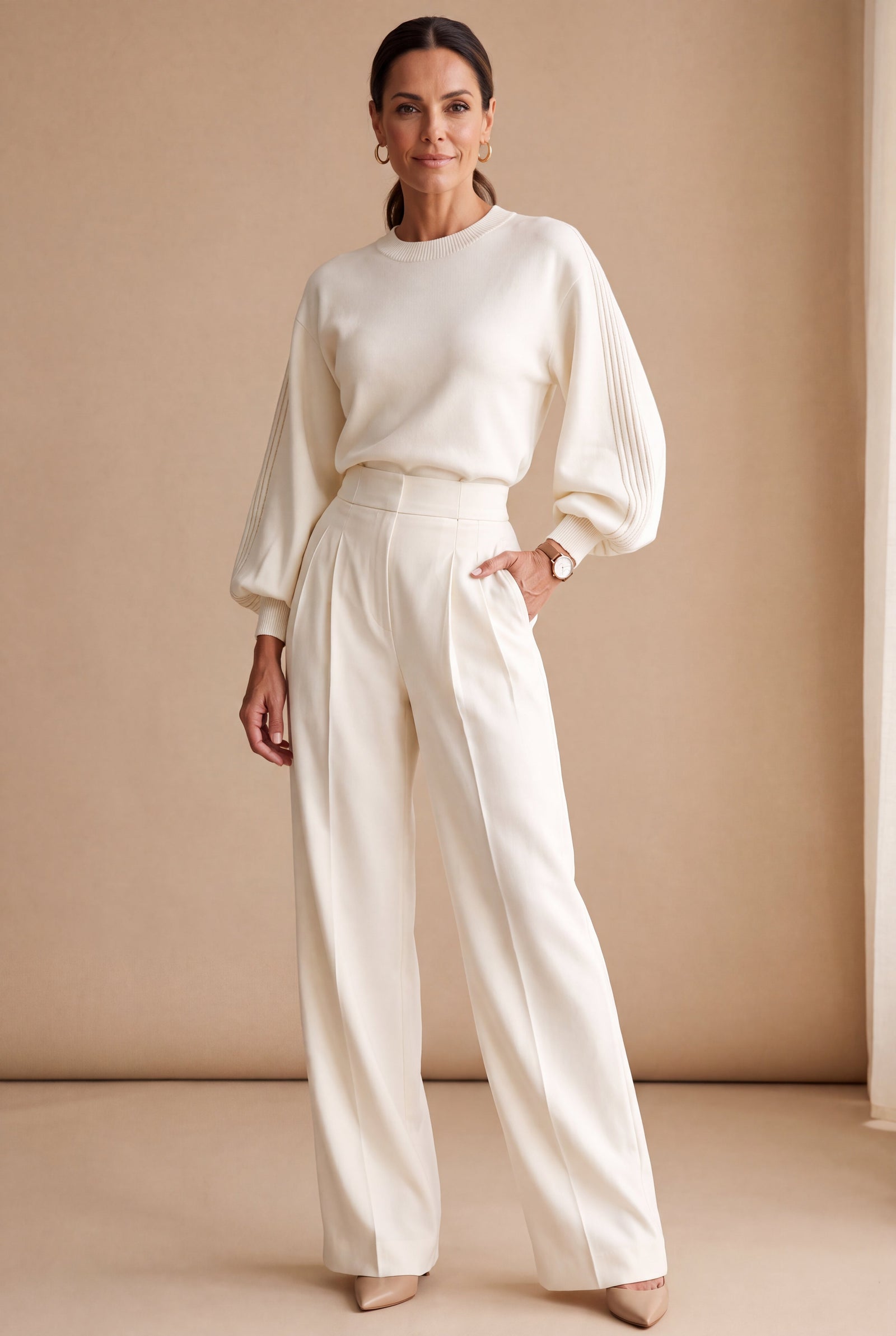Aurevella – Women’s Jumper and Wide-Leg Trousers Set